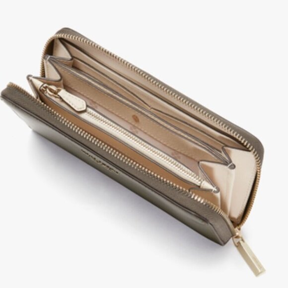 Kate Spade Spencer Zip Around Wallet Womens Large Duck Green Leather Accordian - Picture 4 of 7